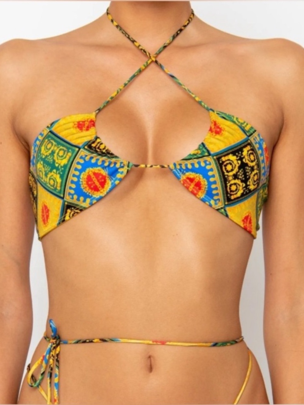 Sommer Swim Xena Rainbow Baroque Rare Bikini Top XS Kendall Jenner - Picture 3 of 7